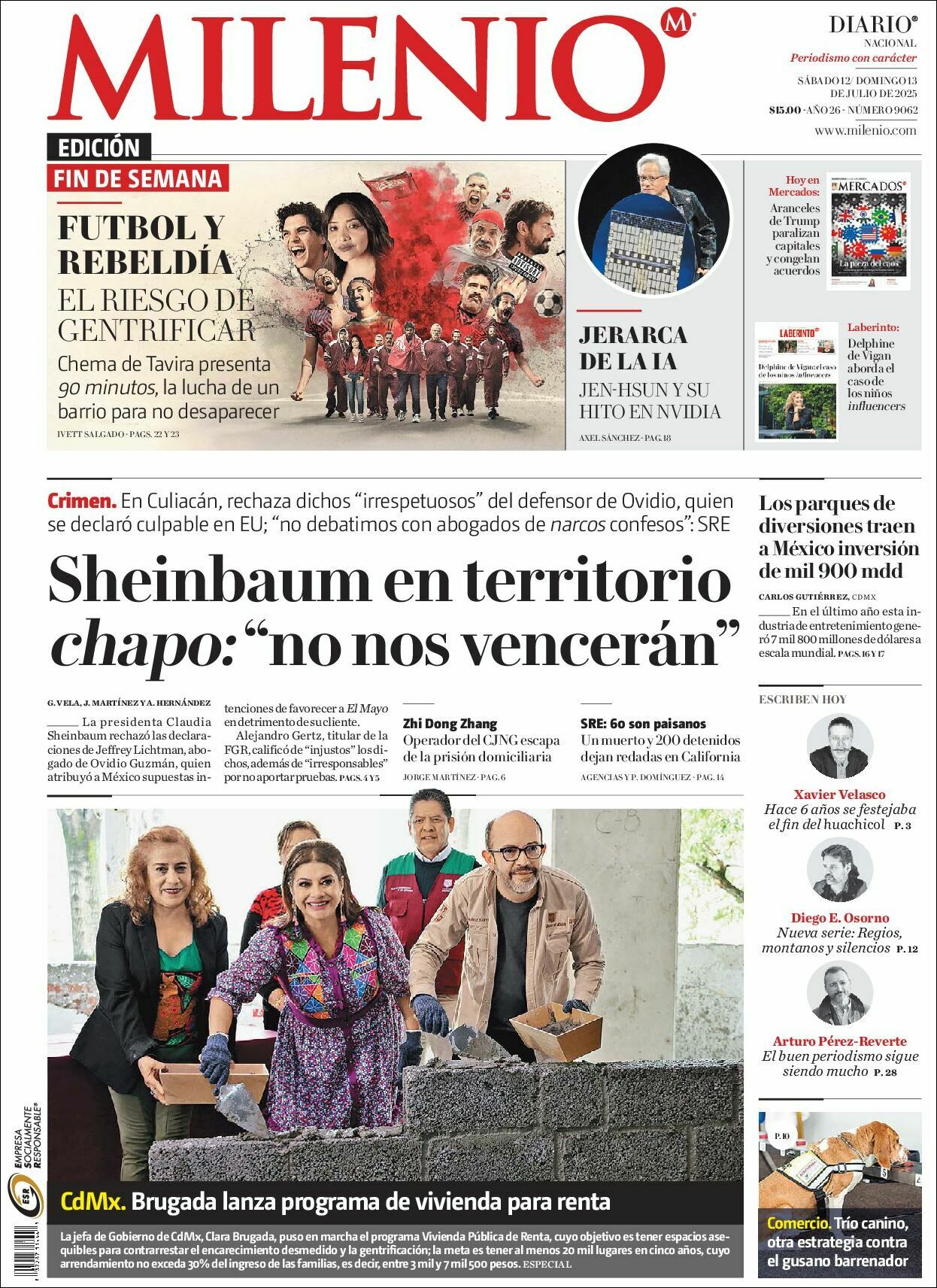 Milenio, edición del sábado 12 de julio de 2025 Milenio, edición del sábado 12 de julio de 2025