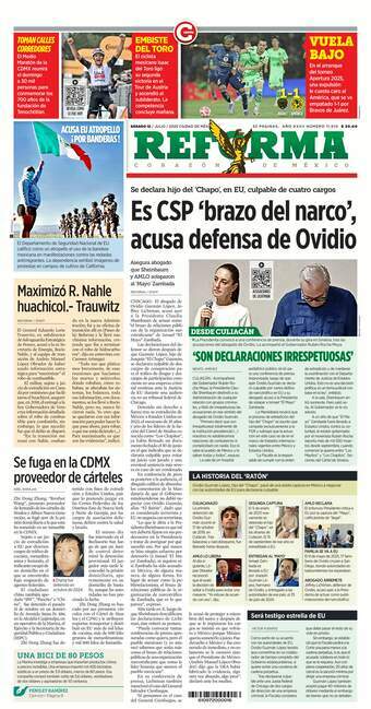 Reforma, edición del sábado 12 de julio de 2025 Reforma, edición del sábado 12 de julio de 2025