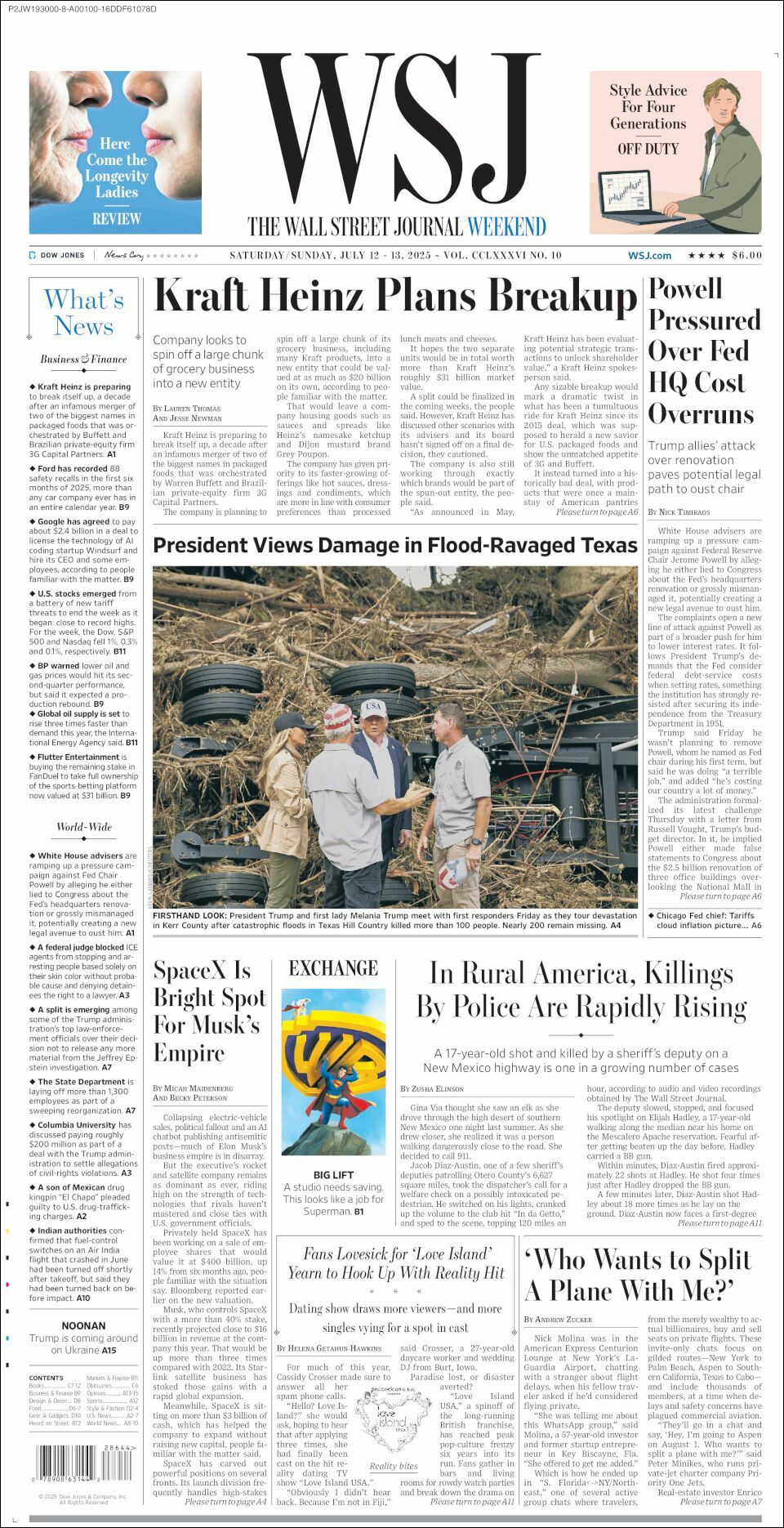The Wall Street Journal, edición del sábado 12 de julio de 2025 The Wall Street Journal, edición del sábado 12 de julio de 2025