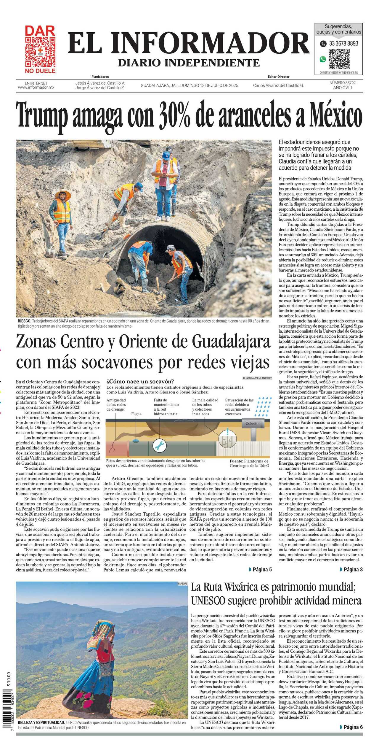 El Informador, edición del domingo 13 de julio de 2025 El Informador, edición del domingo 13 de julio de 2025