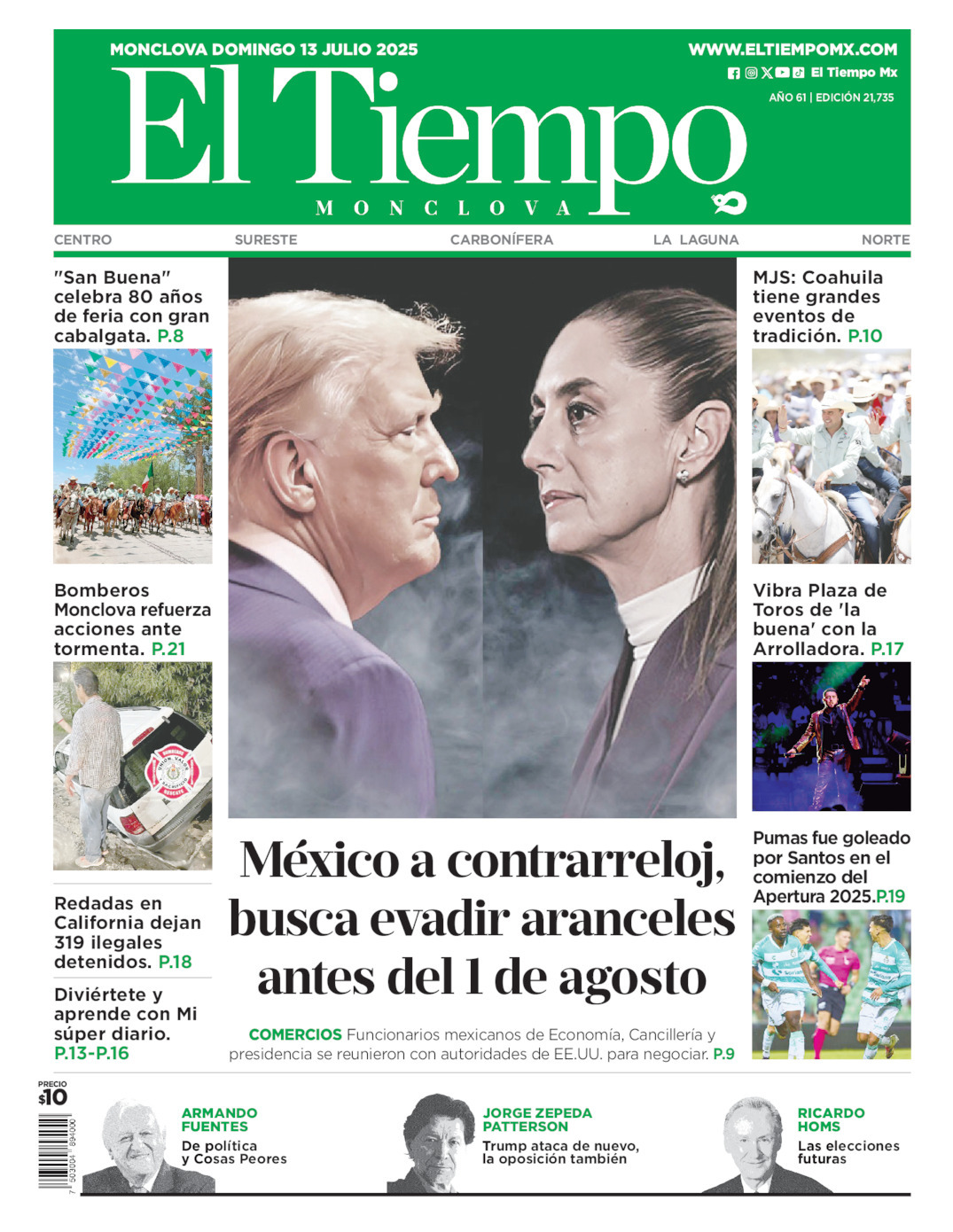 El Tiempo Monclova, edición del domingo 13 de julio de 2025 El Tiempo Monclova, edición del domingo 13 de julio de 2025