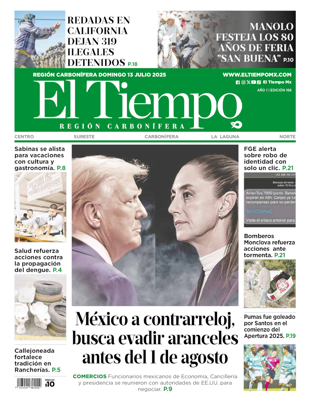 El Tiempo Región Carbonífera, edición del domingo 13 de julio de 2025 El Tiempo Región Carbonífera, edición del domingo 13 de julio de 2025