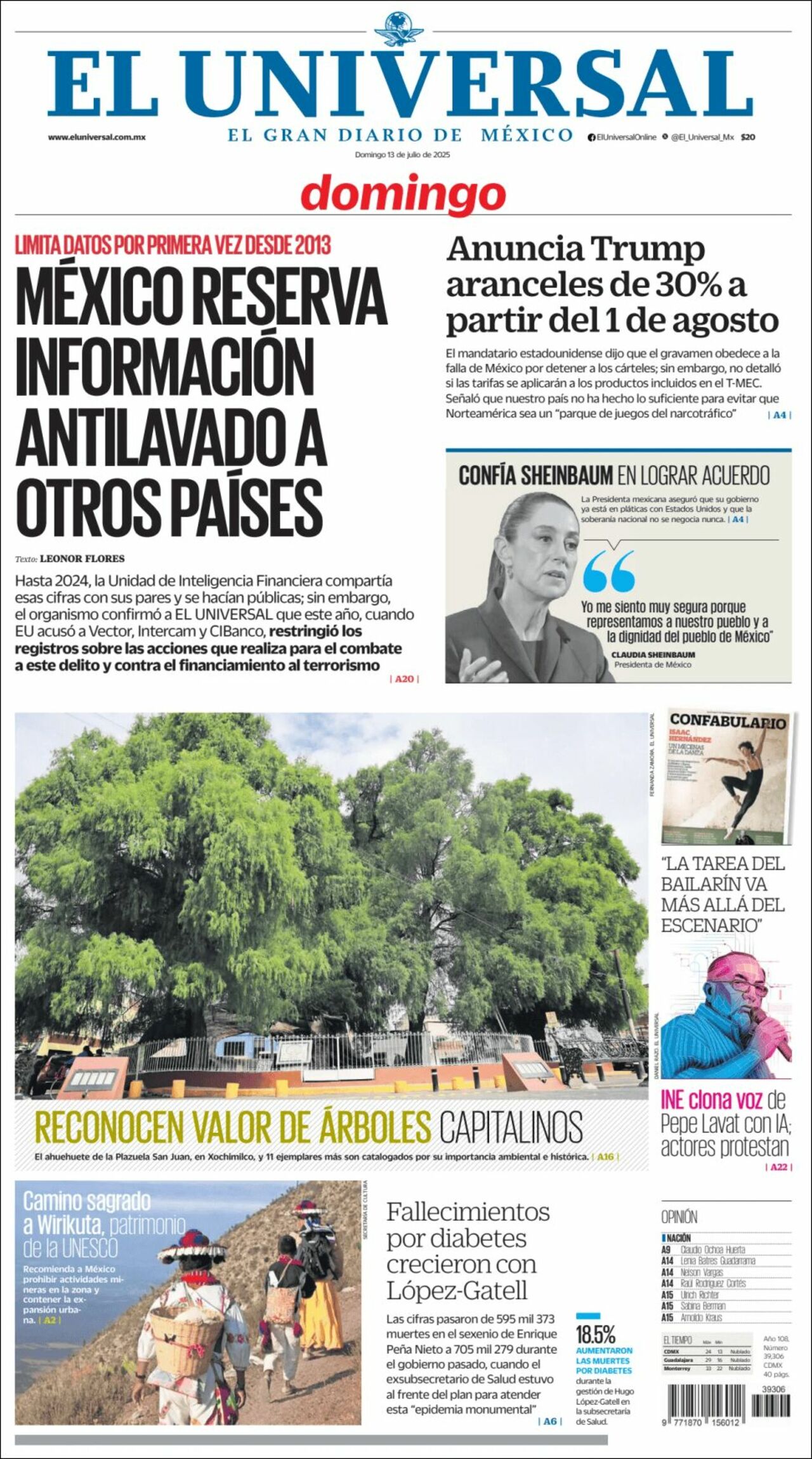 El Universal, edición del domingo 13 de julio de 2025 El Universal, edición del domingo 13 de julio de 2025