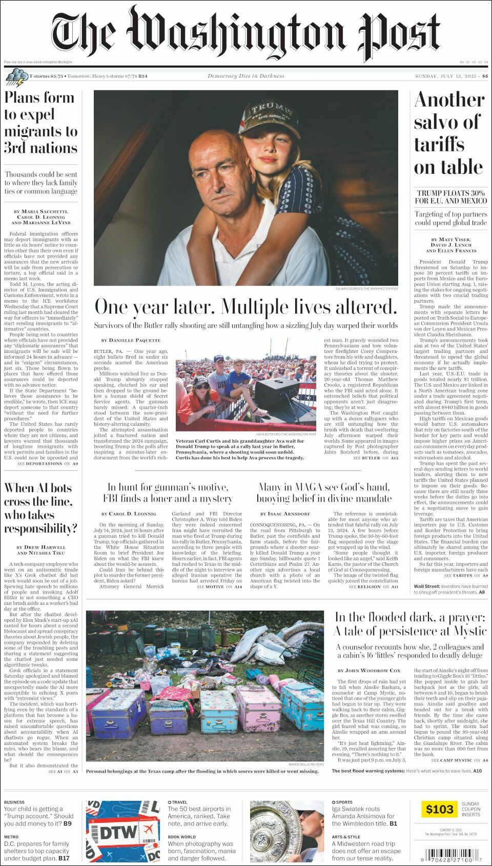 The Washington Post, edición del domingo 13 de julio de 2025 The Washington Post, edición del domingo 13 de julio de 2025