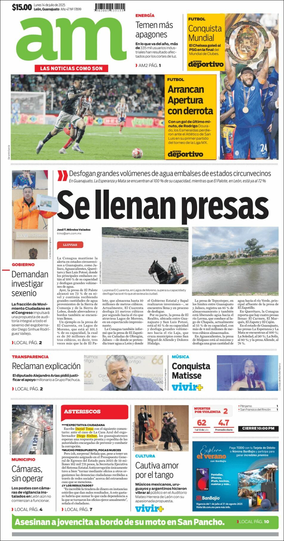 AM de León, edición del lunes 14 de julio de 2025 AM de León, edición del lunes 14 de julio de 2025