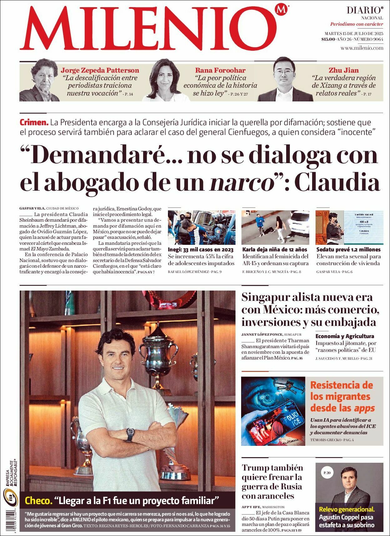 Milenio, edición del martes 15 de julio de 2025 Milenio, edición del martes 15 de julio de 2025