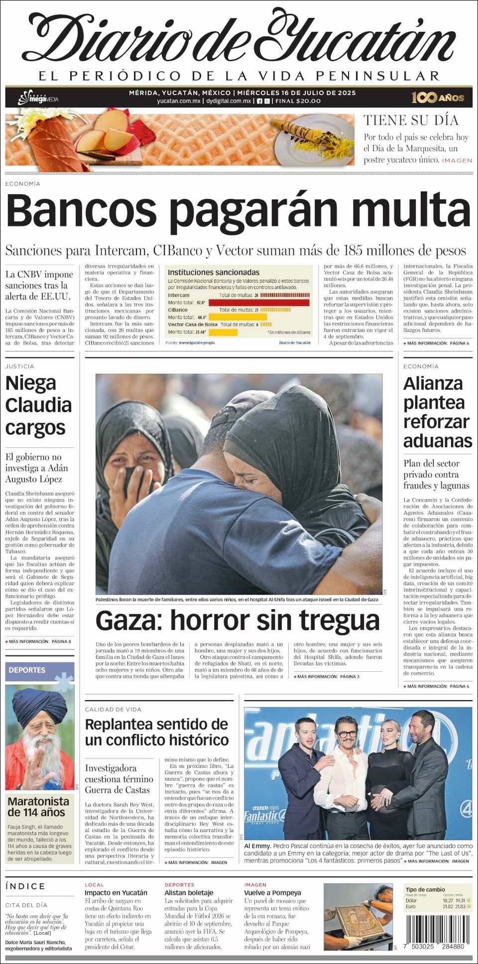 El Diario de Yucatán, edición del miércoles 16 de julio de 2025 El Diario de Yucatán, edición del miércoles 16 de julio de 2025