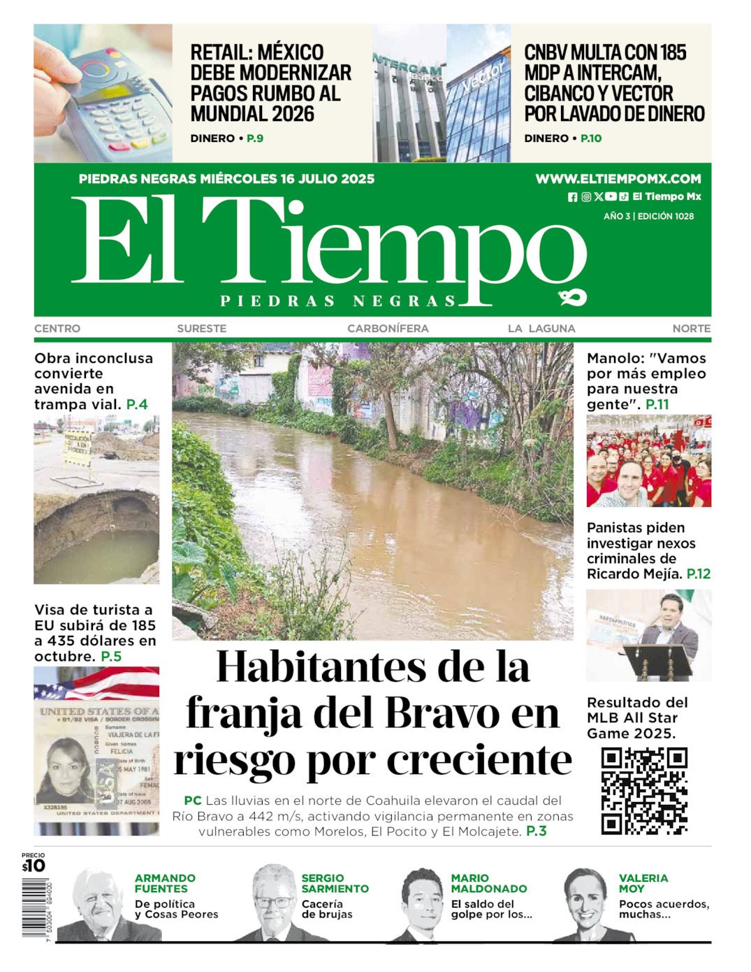 El Tiempo Piedras Negras, edición del miércoles 16 de julio de 2025 El Tiempo Piedras Negras, edición del miércoles 16 de julio de 2025