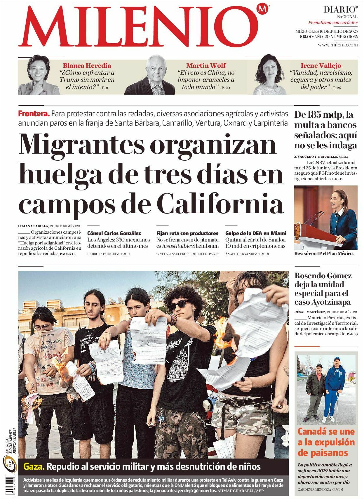 Milenio, edición del miércoles 16 de julio de 2025 Milenio, edición del miércoles 16 de julio de 2025