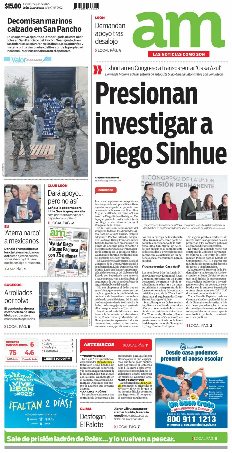 AM de León, edición del jueves 17 de julio de 2025 AM de León, edición del jueves 17 de julio de 2025