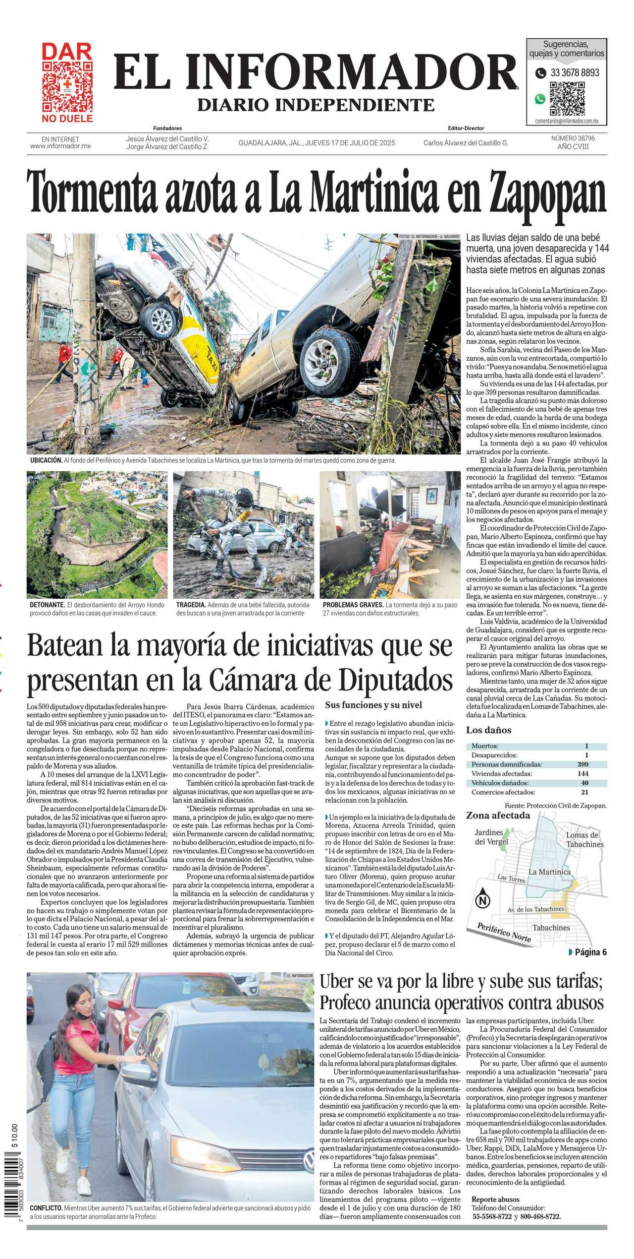 El Informador, edición del jueves 17 de julio de 2025 El Informador, edición del jueves 17 de julio de 2025