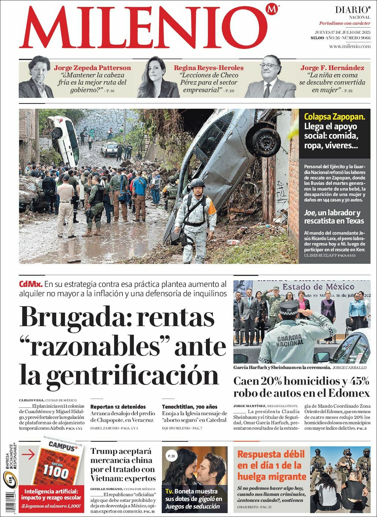 Milenio, edición del jueves 17 de julio de 2025 Milenio, edición del jueves 17 de julio de 2025