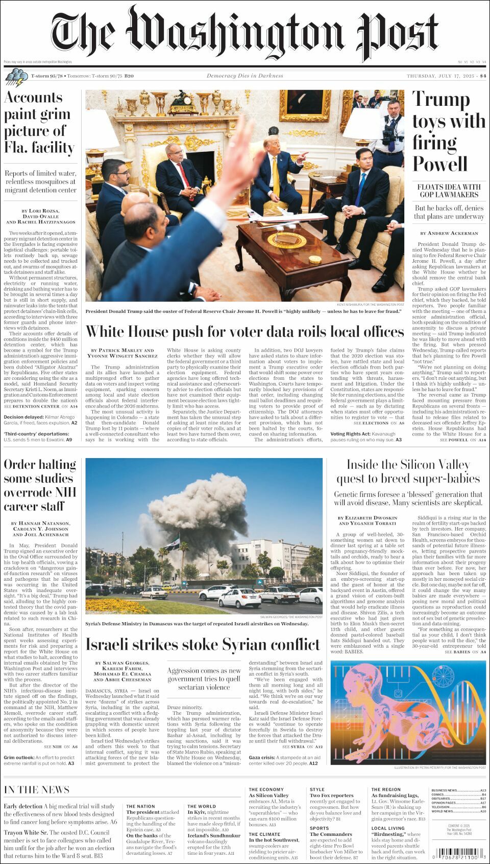The Washington Post, edición del jueves 17 de julio de 2025 The Washington Post, edición del jueves 17 de julio de 2025