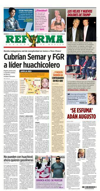 Reforma, edición del viernes 18 de julio de 2025