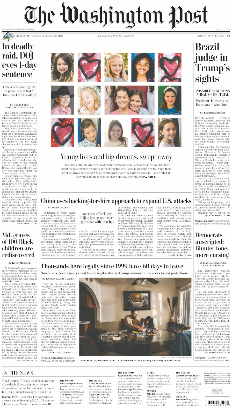 The Washington Post, edición del viernes 18 de julio de 2025