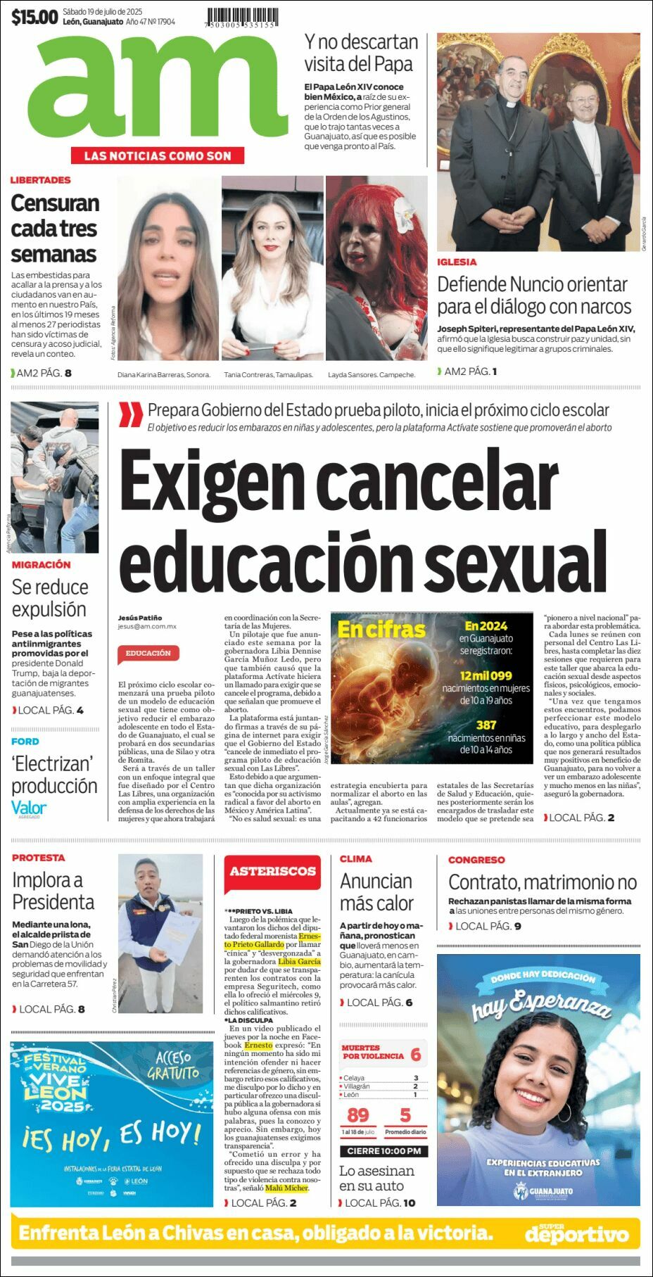 AM de León, edición del sábado 19 de julio de 2025 AM de León, edición del sábado 19 de julio de 2025