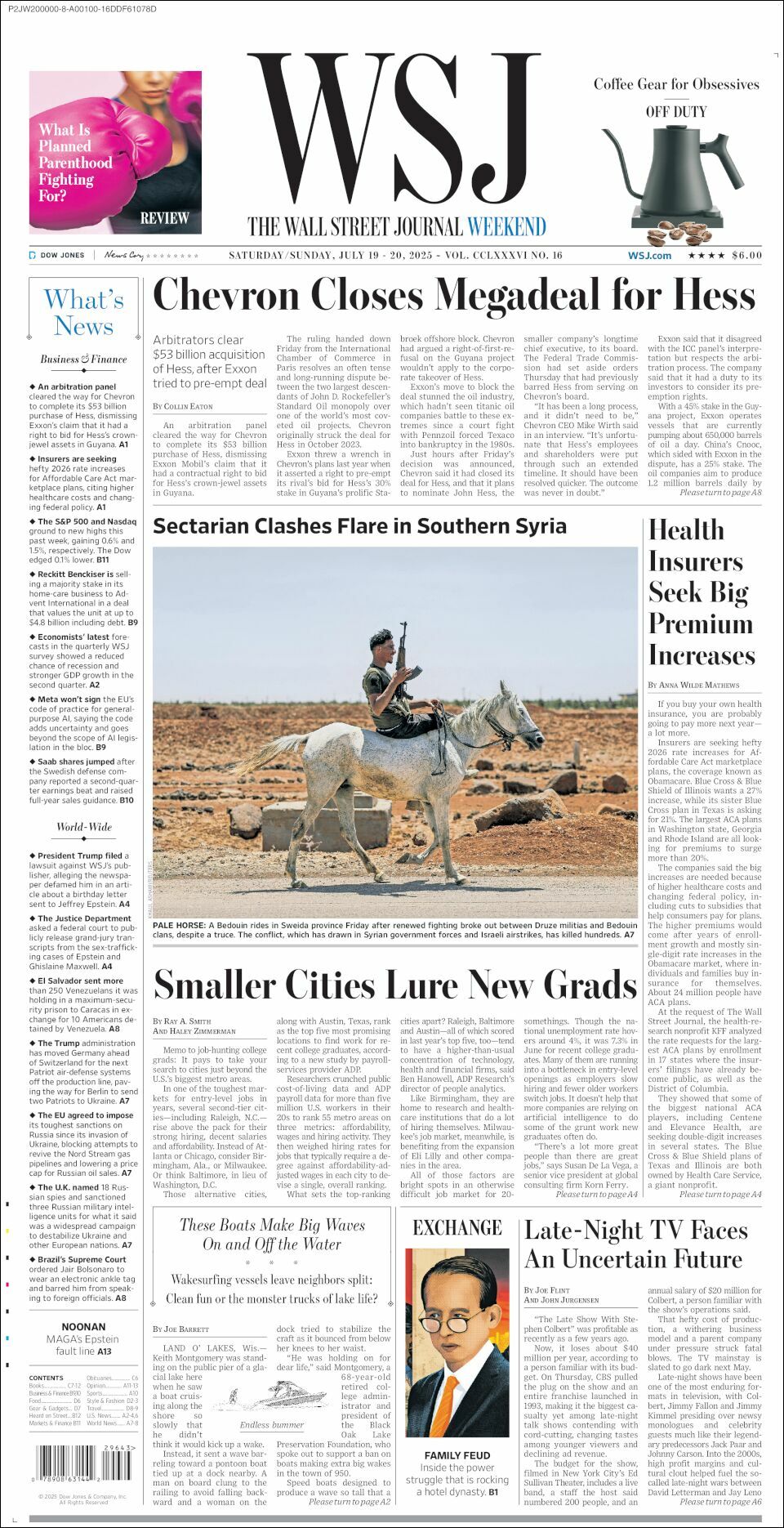 The Wall Street Journal, edición del sábado 19 de julio de 2025 The Wall Street Journal, edición del sábado 19 de julio de 2025