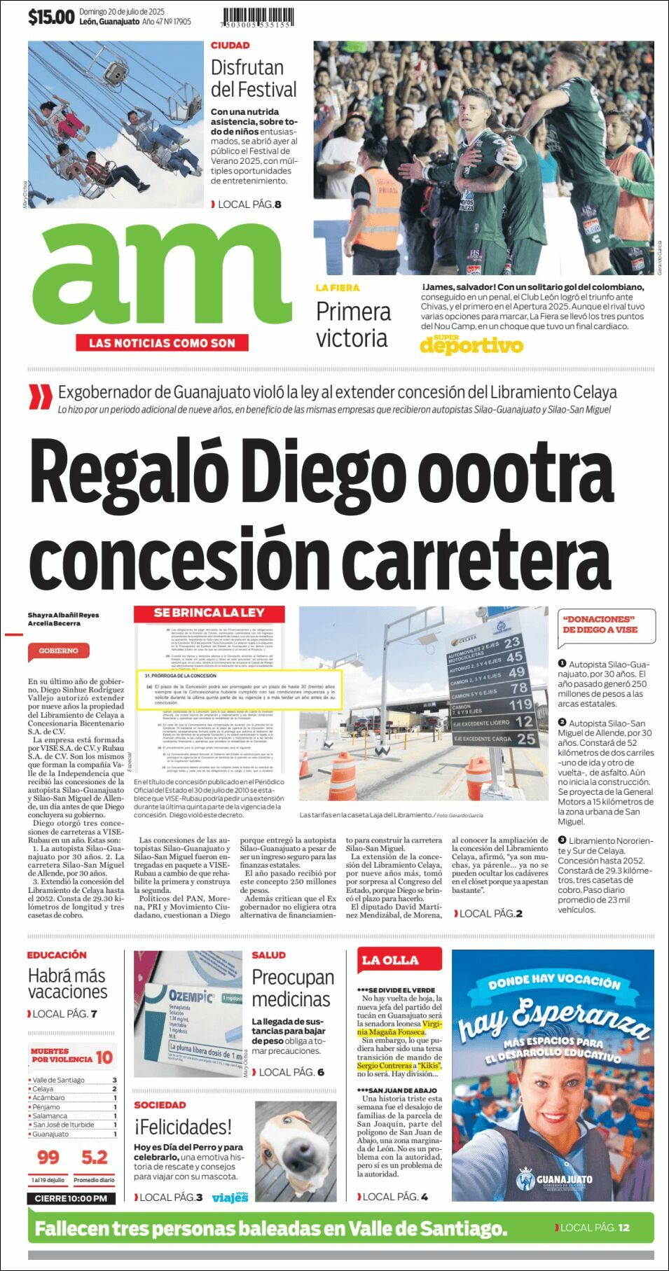 AM de León, edición del domingo 20 de julio de 2025 AM de León, edición del domingo 20 de julio de 2025