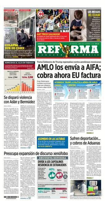 Reforma, edición del domingo 20 de julio de 2025 Reforma, edición del domingo 20 de julio de 2025