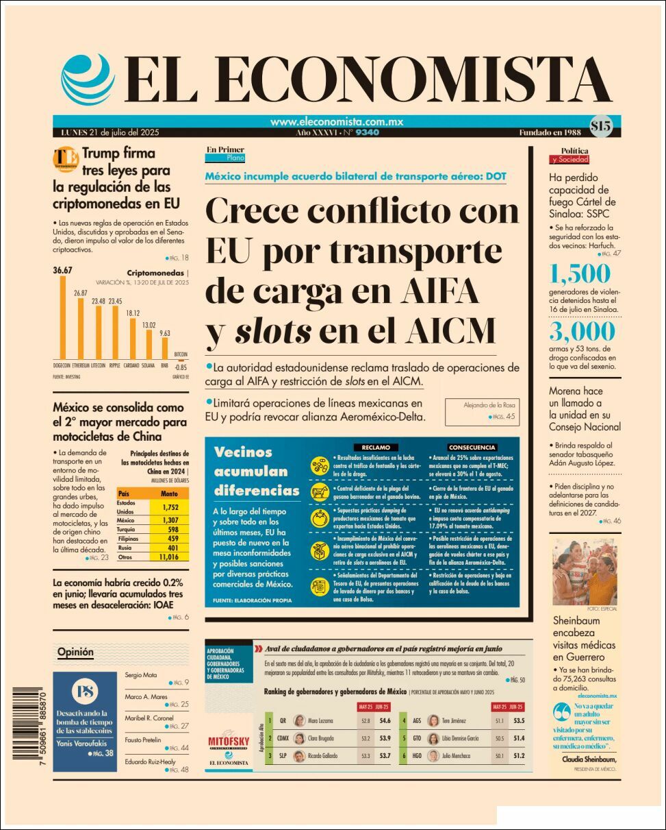 El Economista, edición del lunes 21 de julio de 2025 El Economista, edición del lunes 21 de julio de 2025
