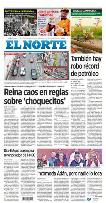 El Norte, edición del lunes 21 de julio de 2025 El Norte, edición del lunes 21 de julio de 2025