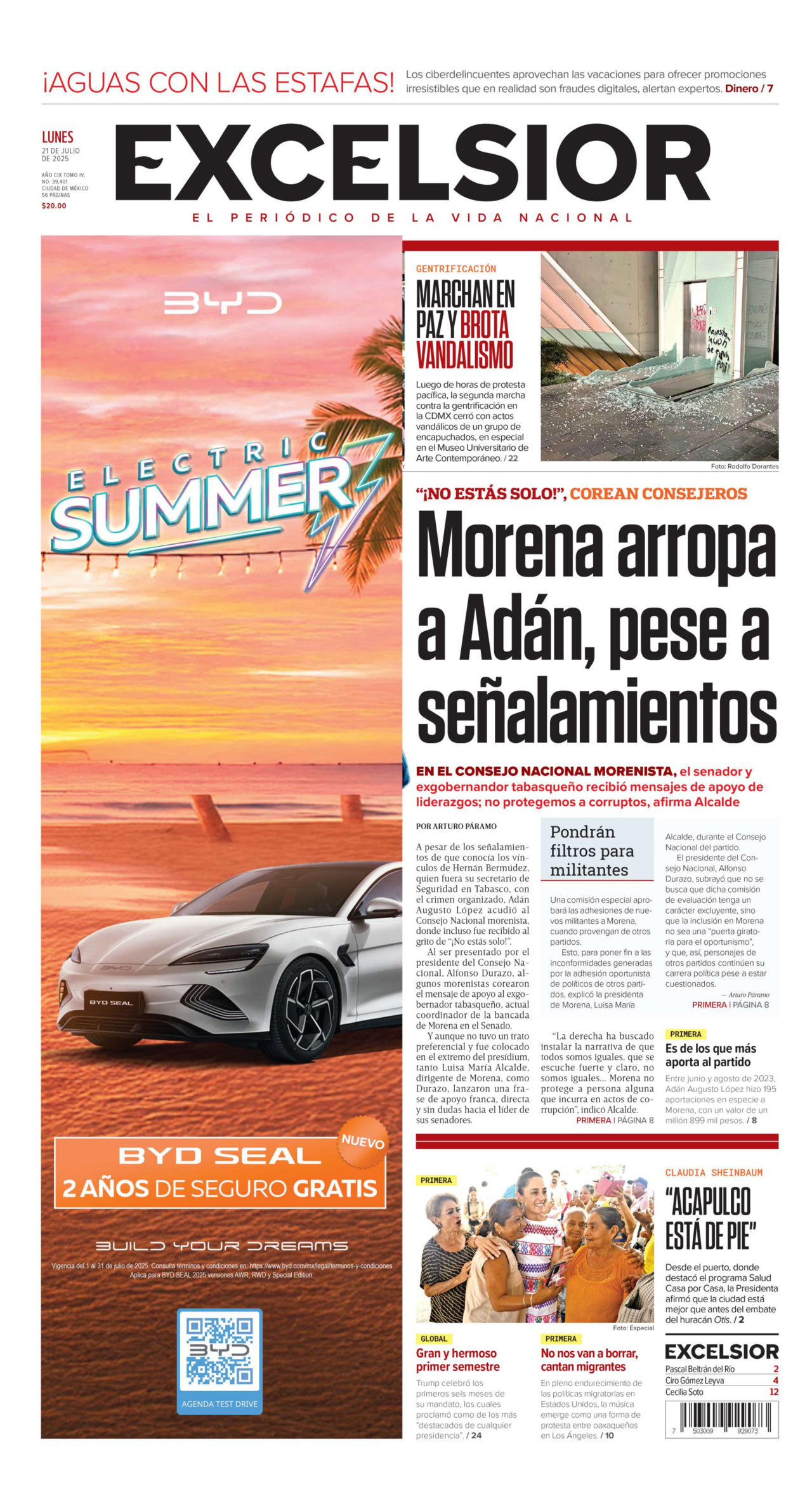 Excelsior, edición del lunes 21 de julio de 2025 Excelsior, edición del lunes 21 de julio de 2025