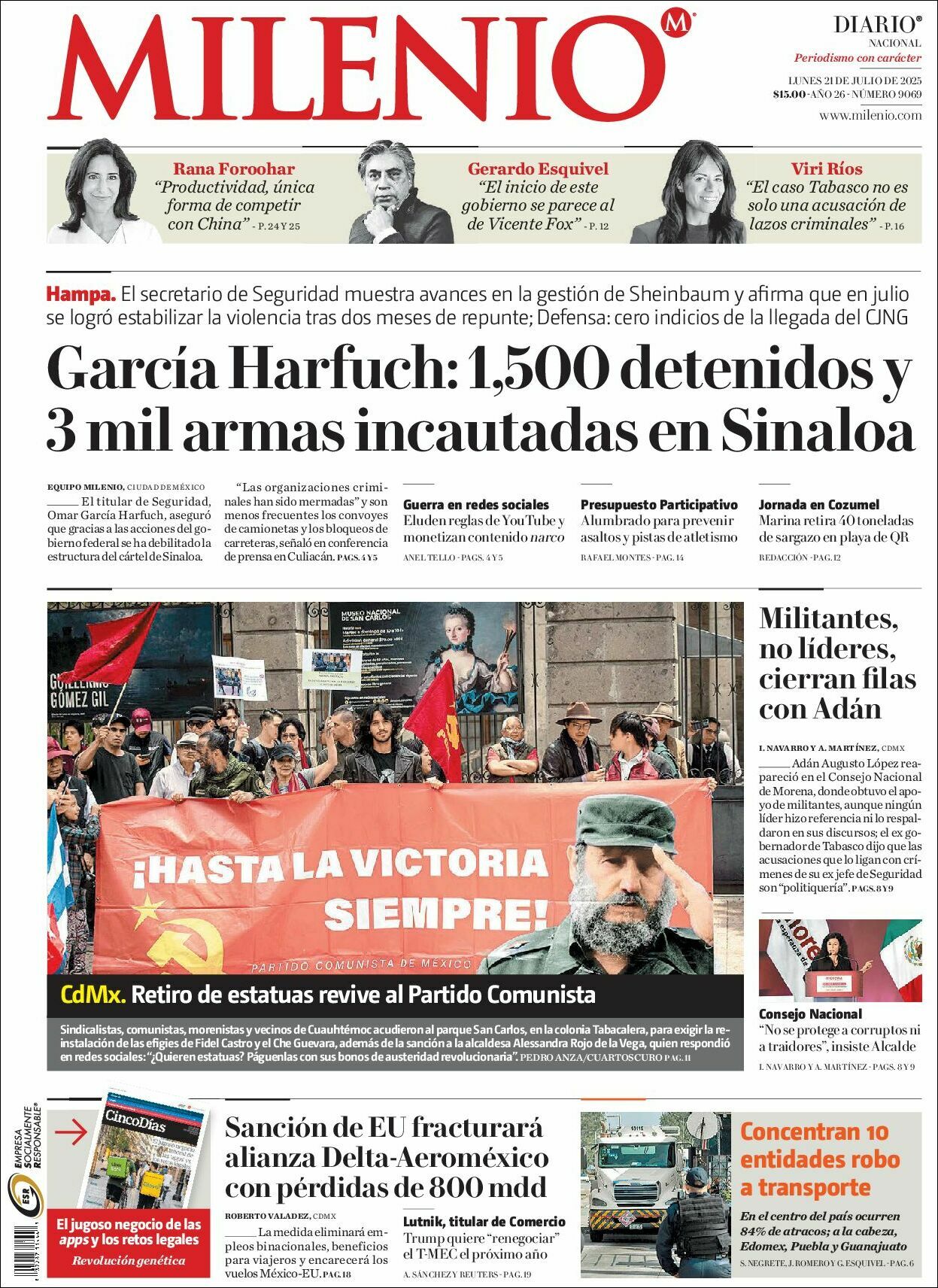 Milenio, edición del lunes 21 de julio de 2025 Milenio, edición del lunes 21 de julio de 2025