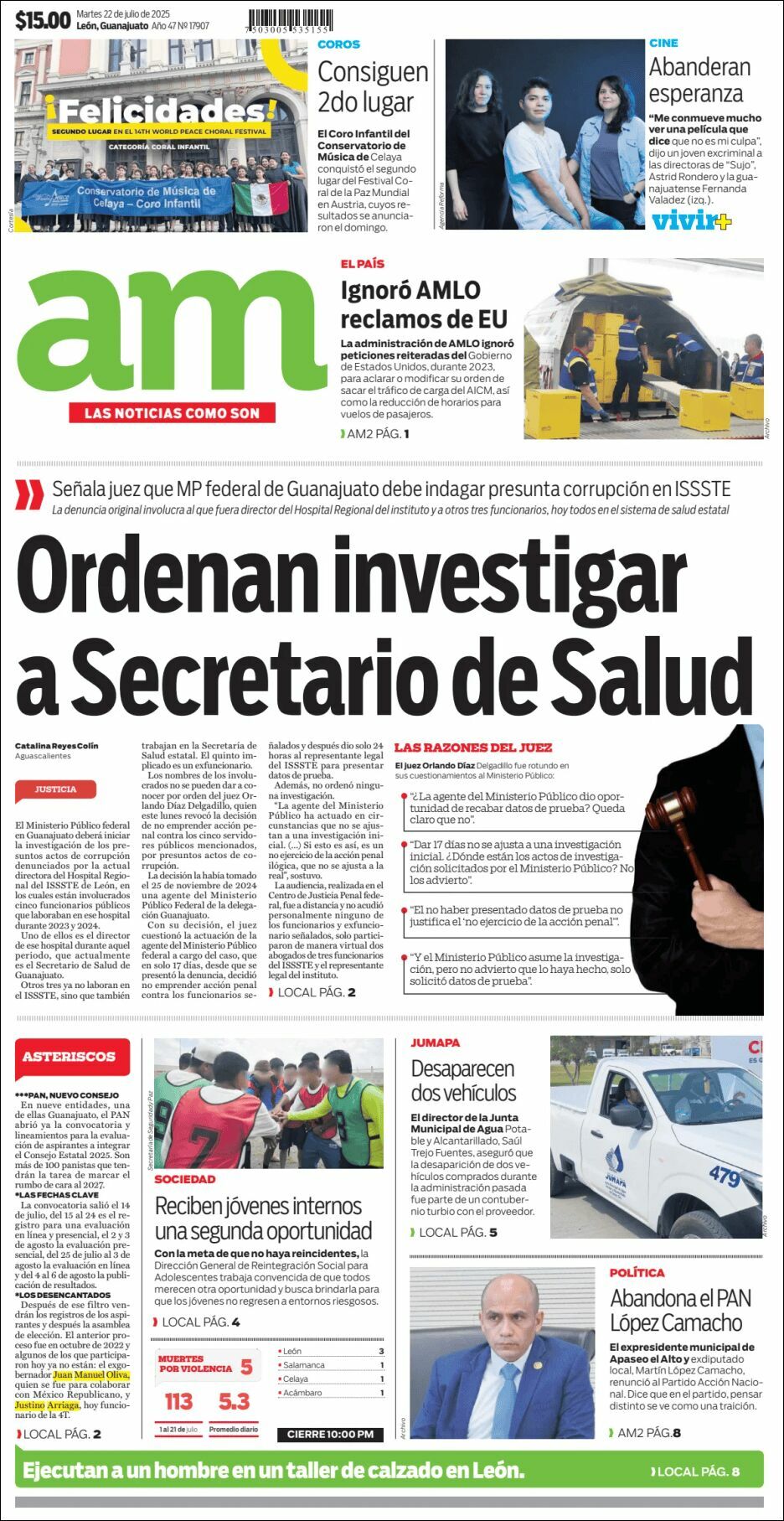 AM de León, edición del martes 22 de julio de 2025 AM de León, edición del martes 22 de julio de 2025