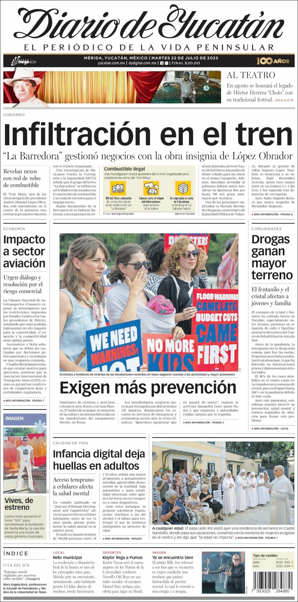 El Diario de Yucatán, edición del martes 22 de julio de 2025 El Diario de Yucatán, edición del martes 22 de julio de 2025