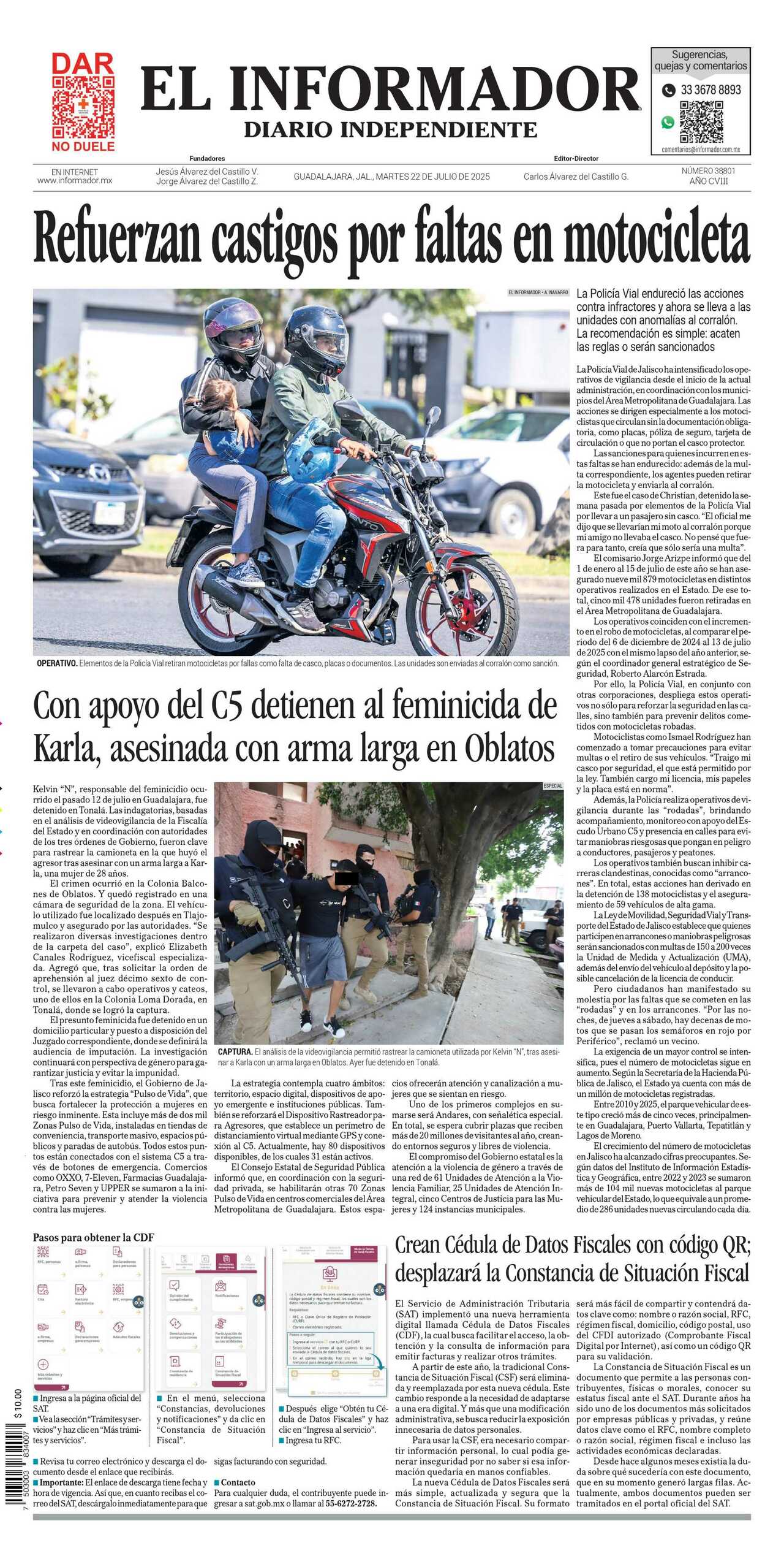 El Informador, edición del martes 22 de julio de 2025 El Informador, edición del martes 22 de julio de 2025