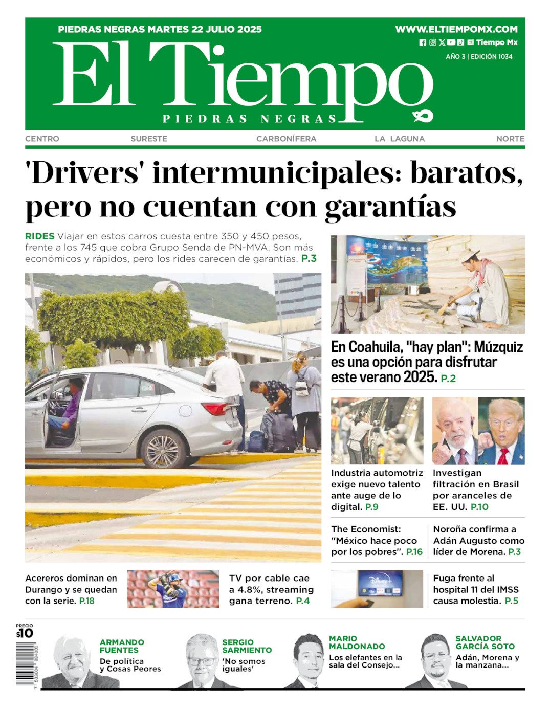 El Tiempo Piedras Negras, edición del martes 22 de julio de 2025 El Tiempo Piedras Negras, edición del martes 22 de julio de 2025