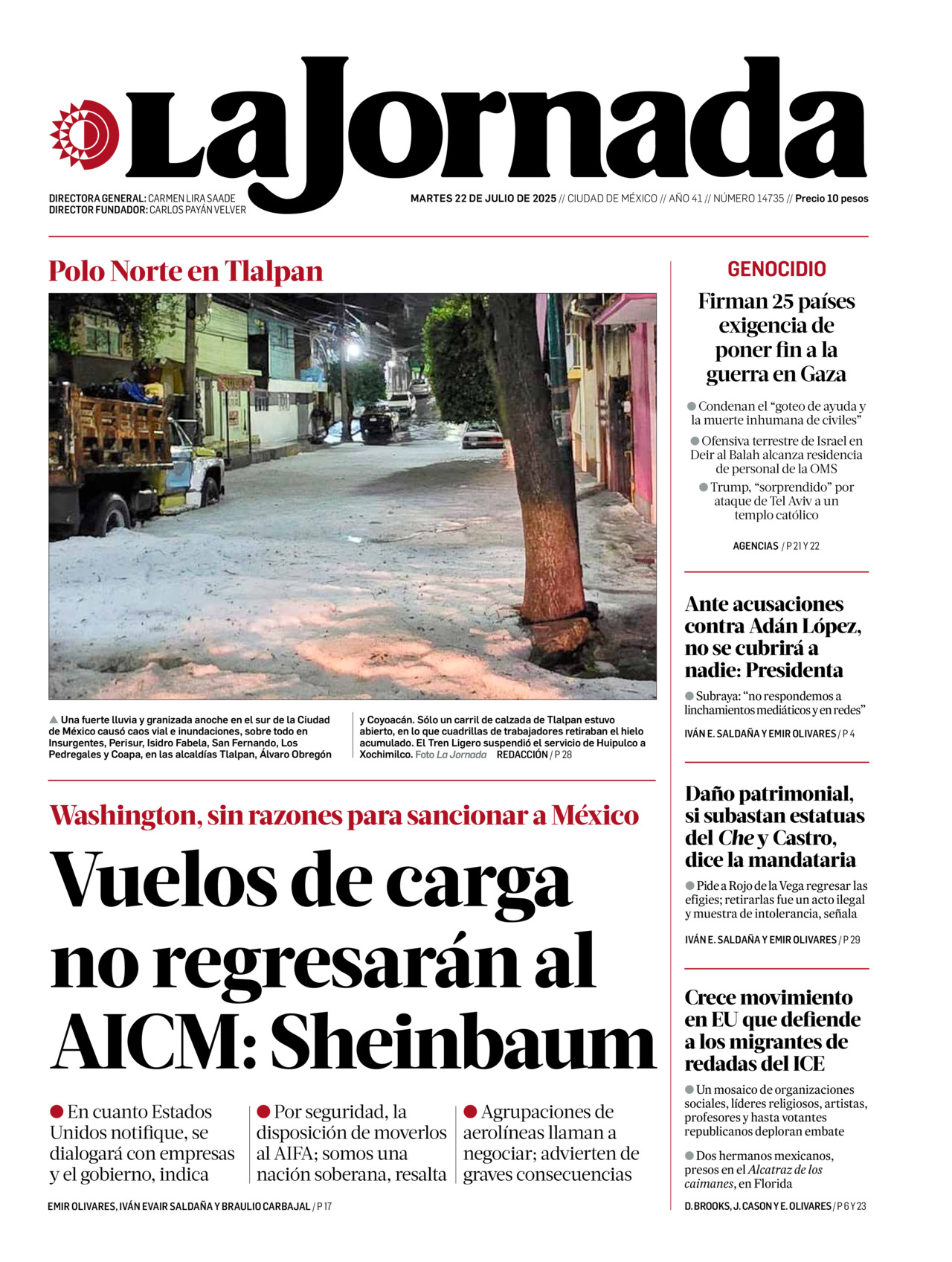 La Jornada, edición del martes 22 de julio de 2025 La Jornada, edición del martes 22 de julio de 2025