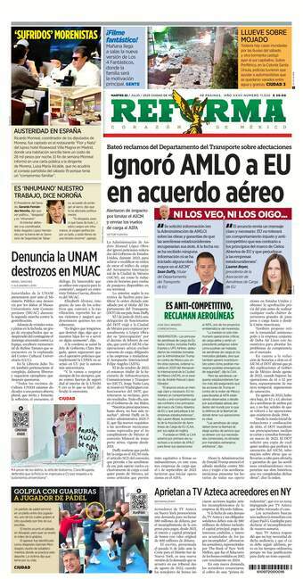 Reforma, edición del martes 22 de julio de 2025 Reforma, edición del martes 22 de julio de 2025