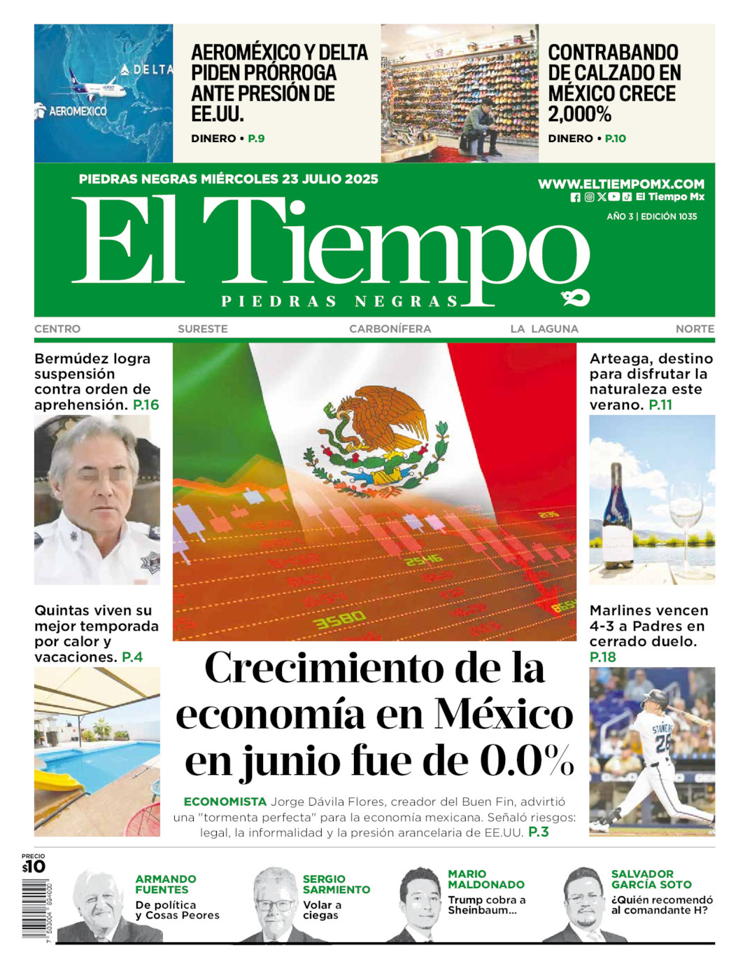 El Tiempo Piedras Negras, edición del miércoles 23 de julio de 2025 El Tiempo Piedras Negras, edición del miércoles 23 de julio de 2025