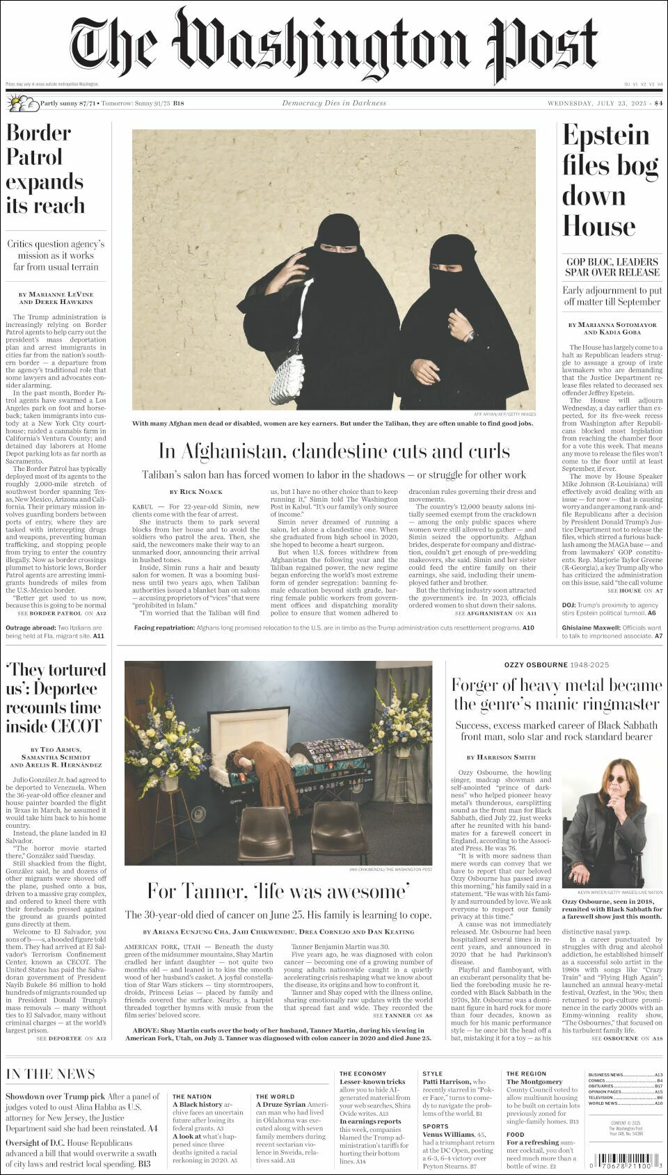 The Washington Post, edición del miércoles 23 de julio de 2025 The Washington Post, edición del miércoles 23 de julio de 2025