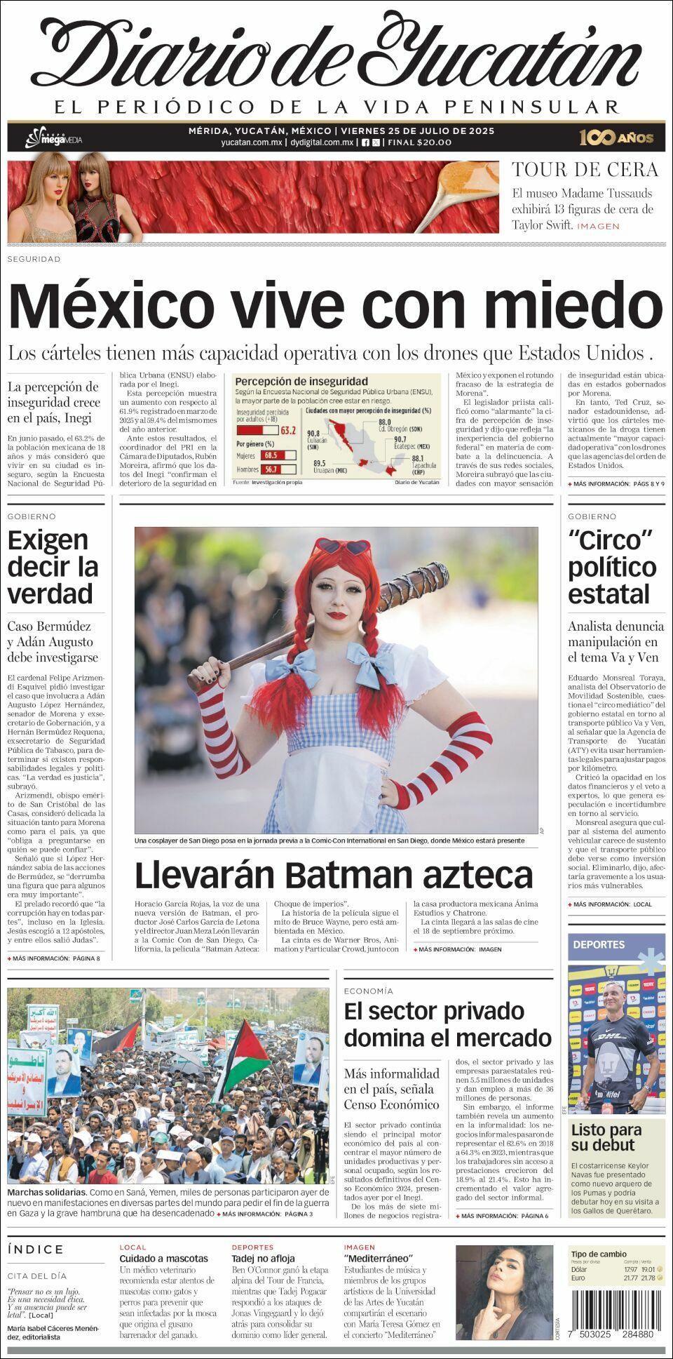 El Diario de Yucatán, edición del viernes 25 de julio de 2025 El Diario de Yucatán, edición del viernes 25 de julio de 2025