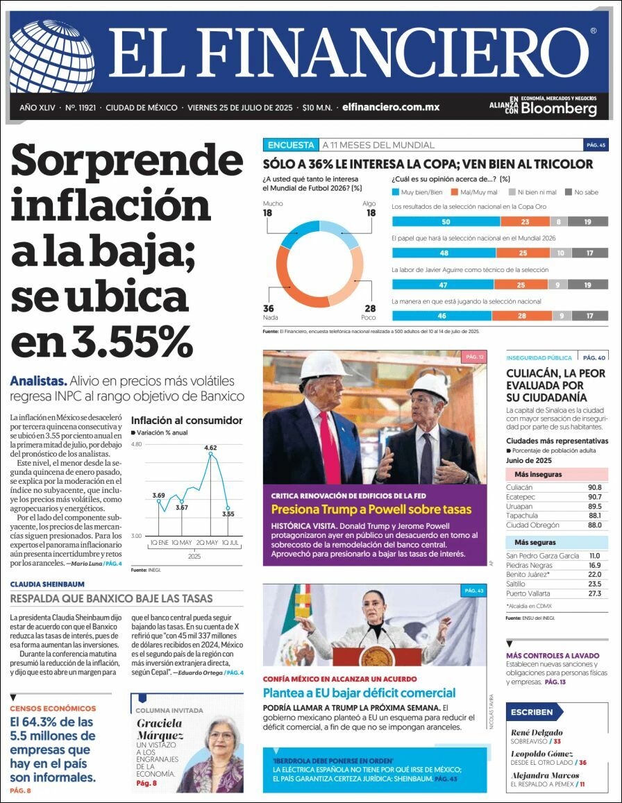 El Financiero, edición del viernes 25 de julio de 2025 El Financiero, edición del viernes 25 de julio de 2025