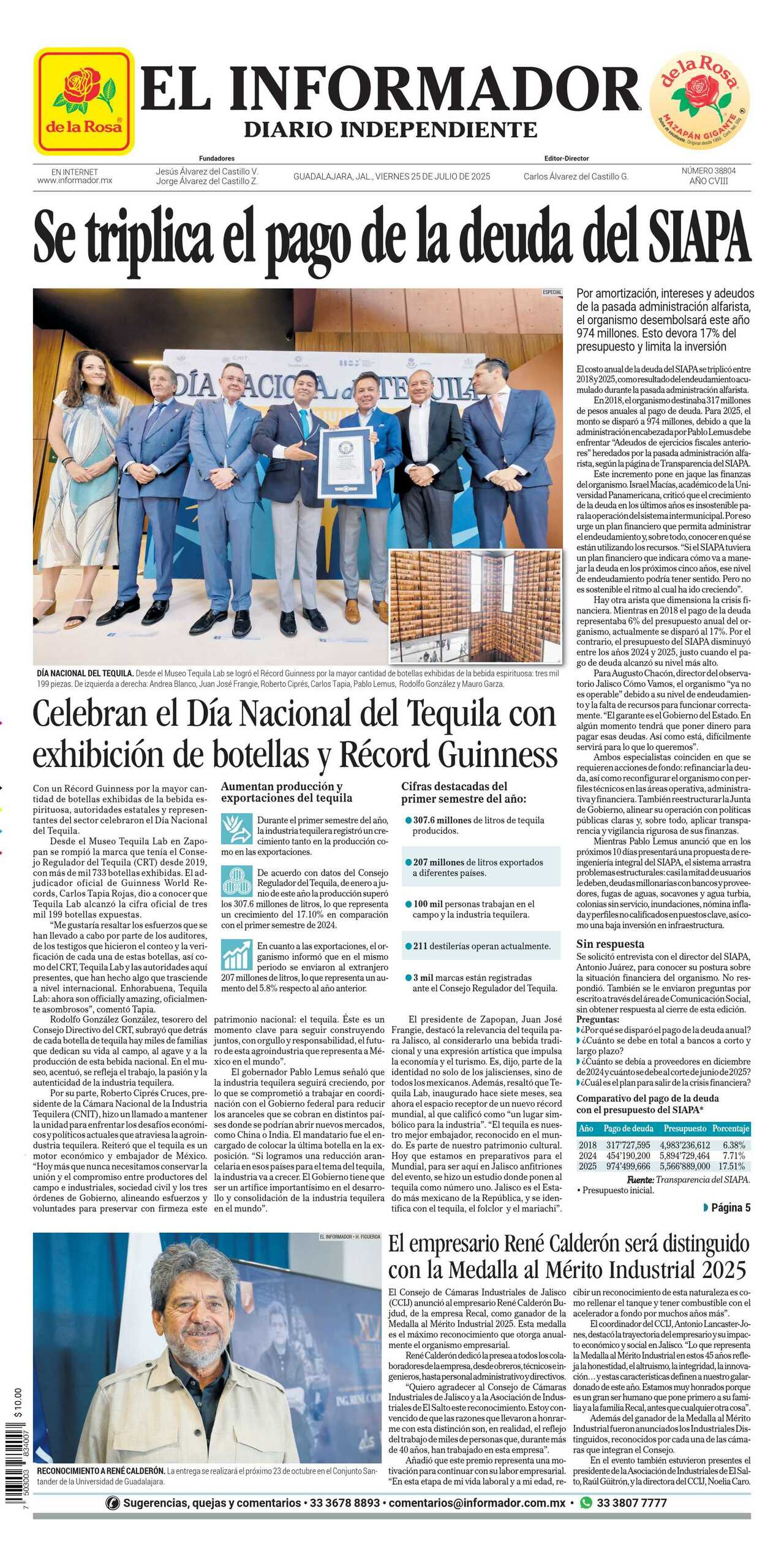El Informador, edición del viernes 25 de julio de 2025 El Informador, edición del viernes 25 de julio de 2025