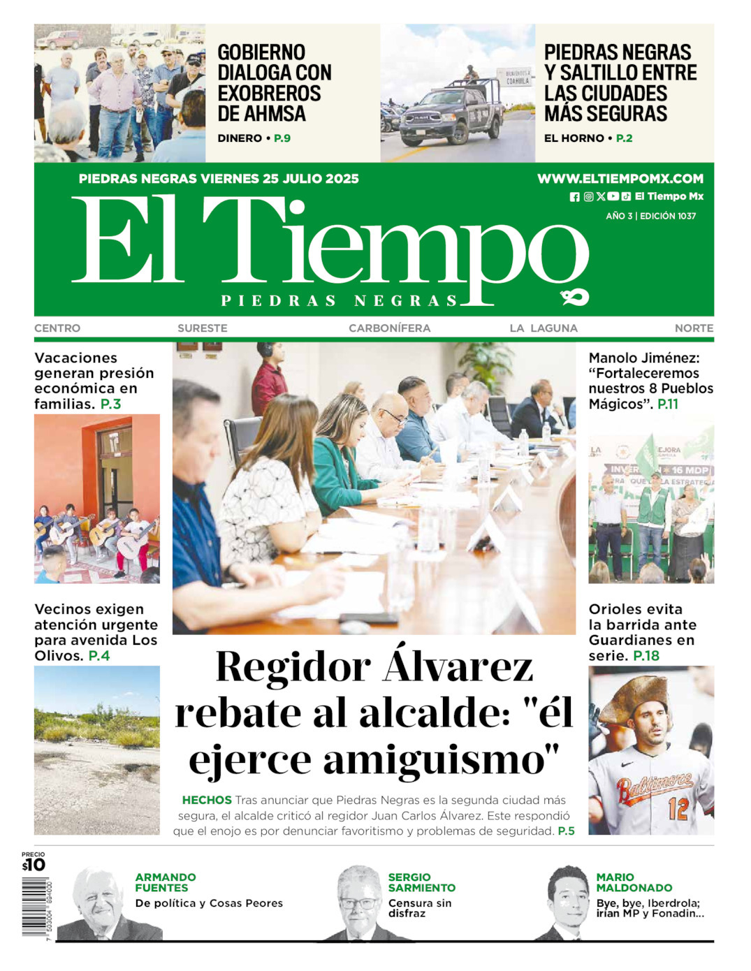 El Tiempo Piedras Negras, edición del viernes 25 de julio de 2025 El Tiempo Piedras Negras, edición del viernes 25 de julio de 2025