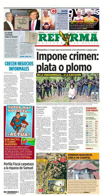 Reforma, edición del viernes 25 de julio de 2025 Reforma, edición del viernes 25 de julio de 2025