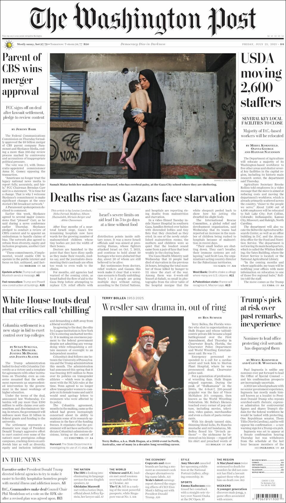 The Washington Post, edición del viernes 25 de julio de 2025 The Washington Post, edición del viernes 25 de julio de 2025