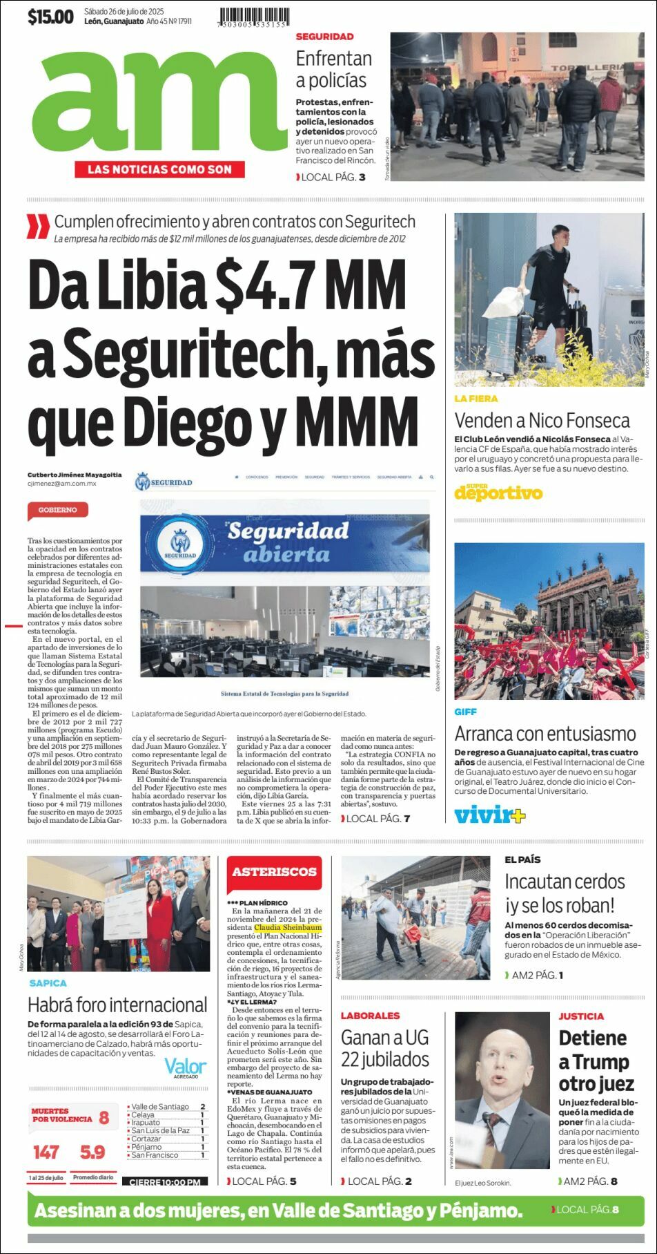 AM de León, edición del sábado 26 de julio de 2025 AM de León, edición del sábado 26 de julio de 2025