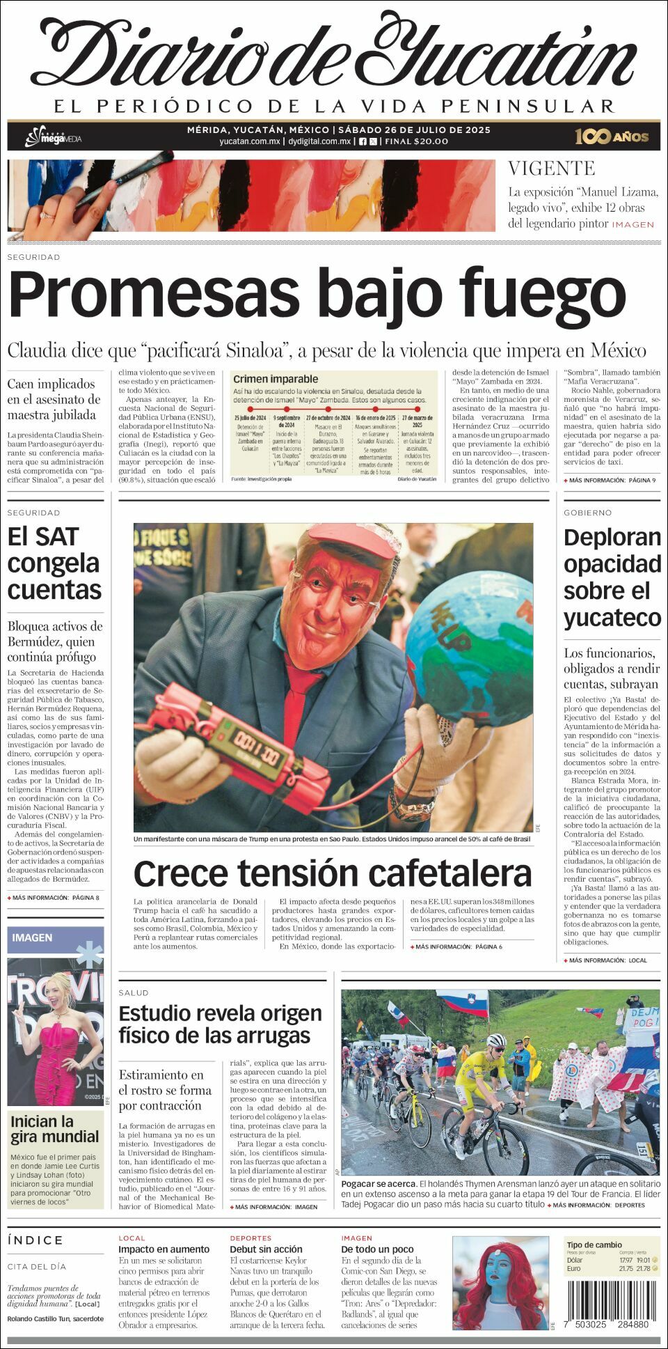 El Diario de Yucatán, edición del sábado 26 de julio de 2025 El Diario de Yucatán, edición del sábado 26 de julio de 2025