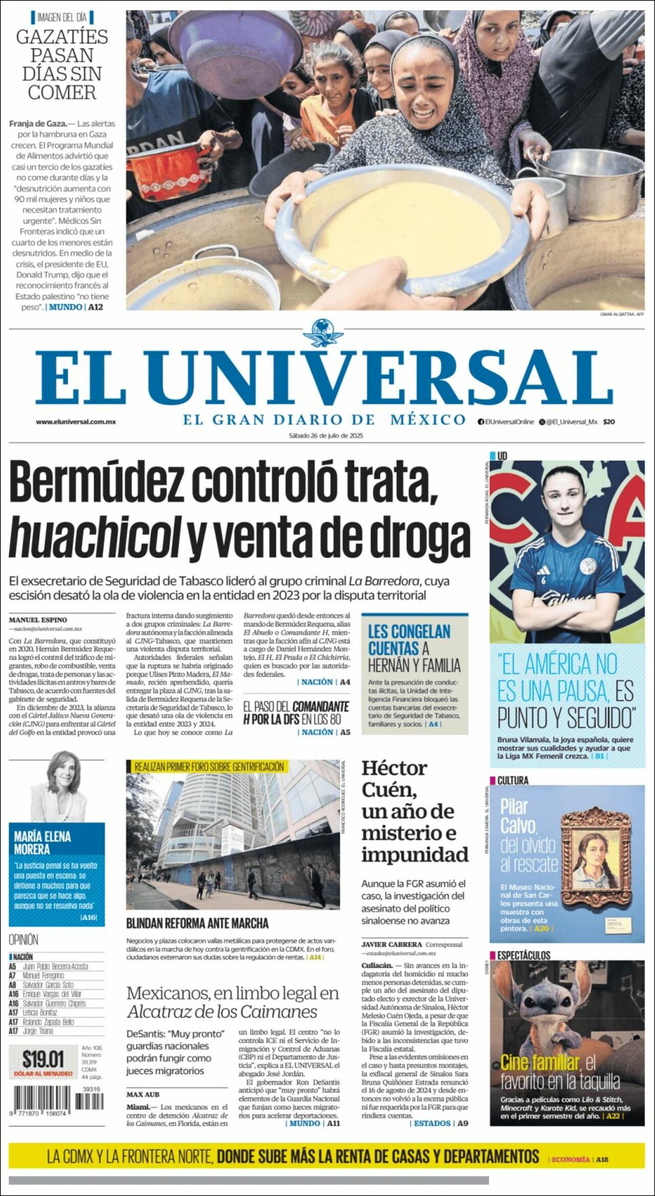 El Universal, edición del sábado 26 de julio de 2025 El Universal, edición del sábado 26 de julio de 2025