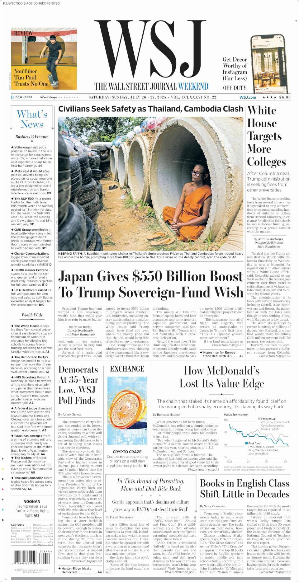 The Wall Street Journal, edición del sábado 26 de julio de 2025 The Wall Street Journal, edición del sábado 26 de julio de 2025
