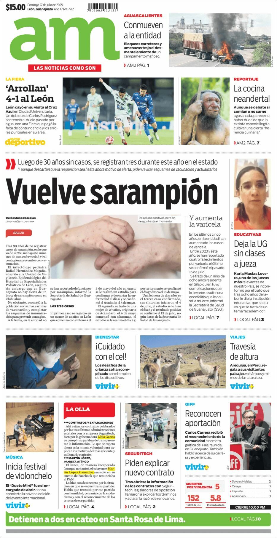 AM de León, edición del domingo 27 de julio de 2025 AM de León, edición del domingo 27 de julio de 2025