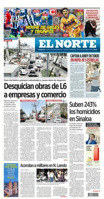 El Norte, edición del domingo 27 de julio de 2025 El Norte, edición del domingo 27 de julio de 2025