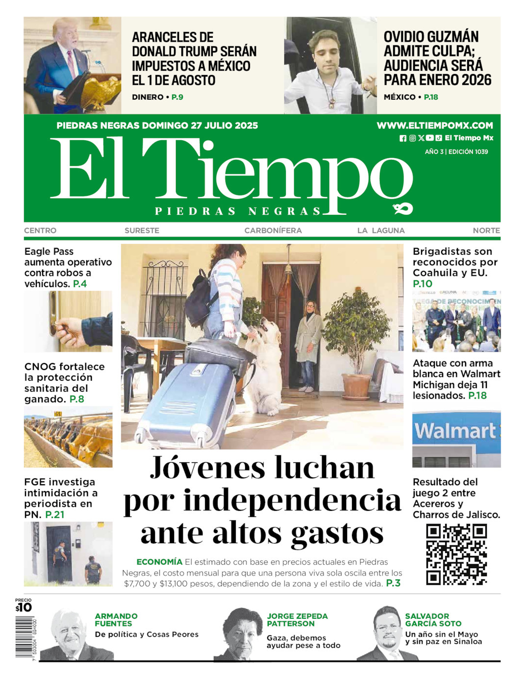 El Tiempo Piedras Negras, edición del domingo 27 de julio de 2025 El Tiempo Piedras Negras, edición del domingo 27 de julio de 2025