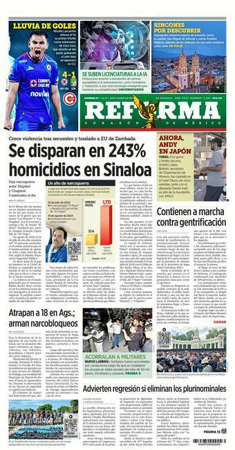 Reforma, edición del domingo 27 de julio de 2025 Reforma, edición del domingo 27 de julio de 2025