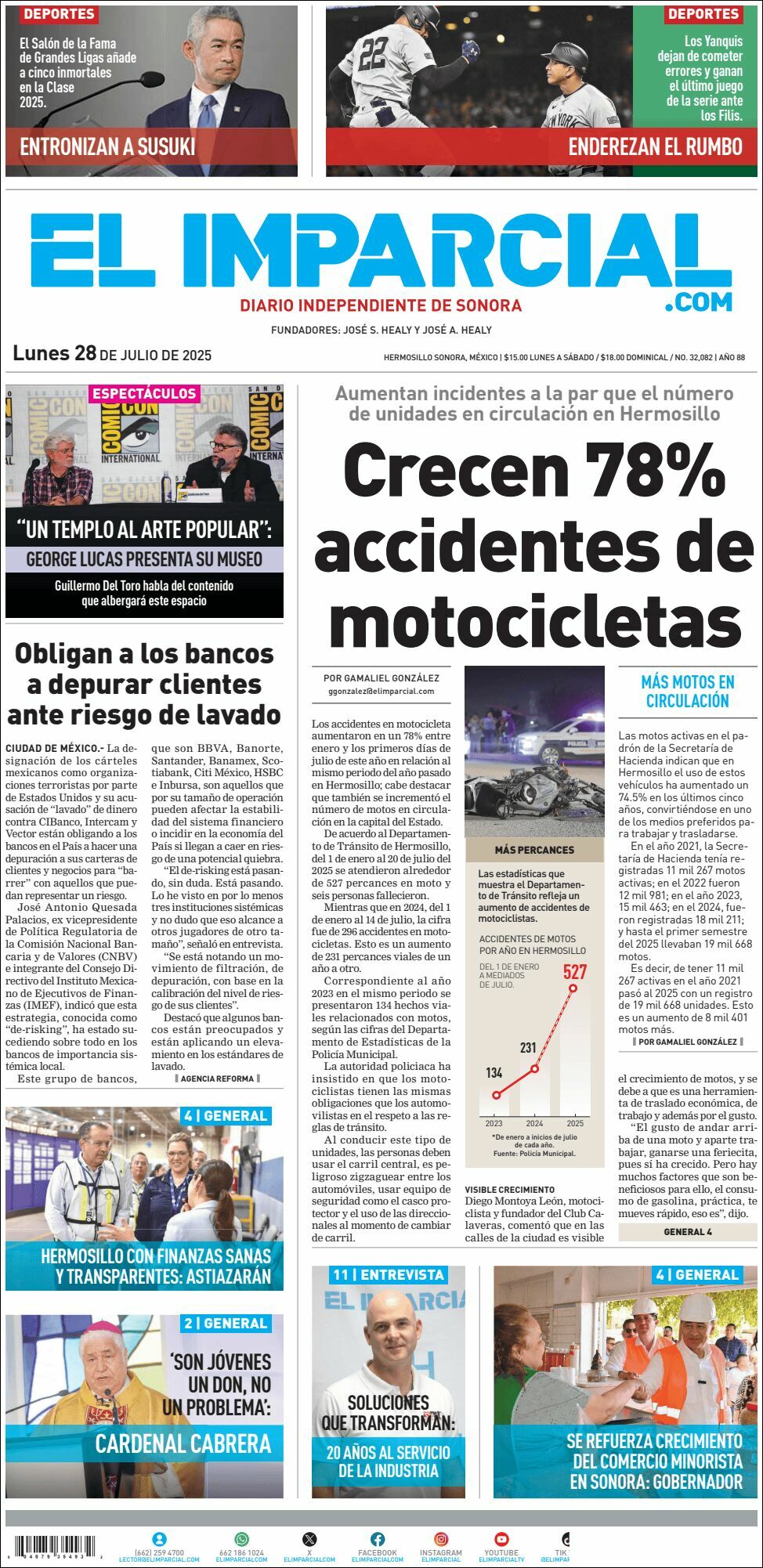 El Imparcial, edición del lunes 28 de julio de 2025 El Imparcial, edición del lunes 28 de julio de 2025